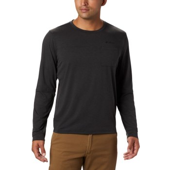 Columbia Muške Majice S Kapuljačom - Outdoor Elements Long Sleeve Crne | SFEX-50136